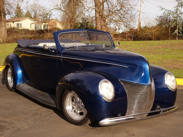 1940 Ford Convertible 383 V8 700r4 AT A/C Sapphire Blue * High-End Restoration * 1940 Ford Other