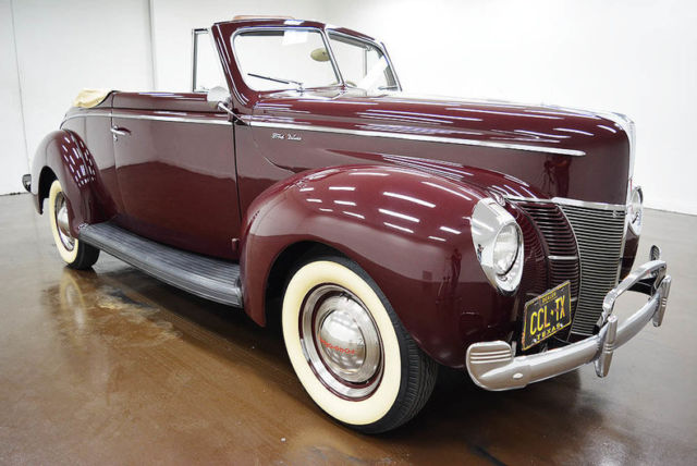 1940 Ford Deluxe 52955 Miles Maroon Convertible Flathead V8 3 Speed Manual 1940 Ford Other --