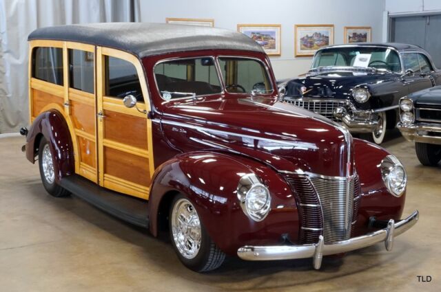 1940 Ford Deluxe, Burgundy/Maroon with 9700 Miles available now! 1940 Ford Deluxe Woody Wagon