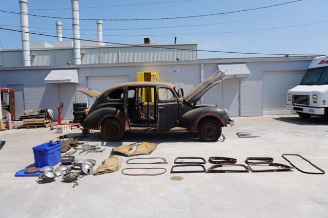 1940 Ford Fordor Sedan Texas Project Car Rat Street Rod Survivor Vintage Hot Rod 1940 Ford Deluxe Fordor