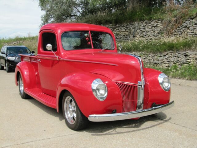 1940 FORD PICKUP 8100 Miles RED RESTO-MOD 8 cyl 5 Speed Auto 1940 Ford Other Pickups --