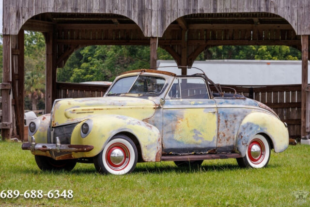 1940 Mercury Eight Convertible Project Car - "Patina" 1940 Mercury Eight Eight Convertible, RUNS & DRIVES, 3.9L 239ci Flathead V8