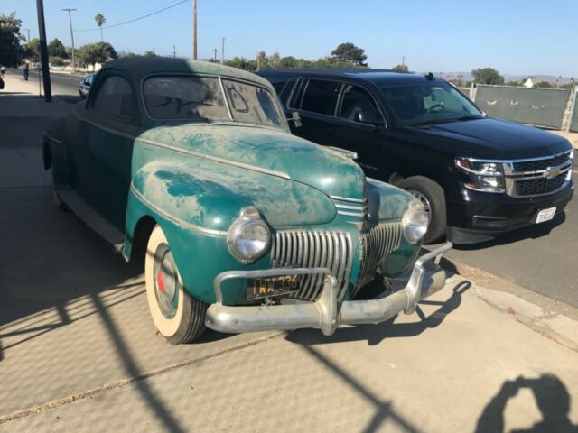 1941 DeSoto 3 WINDOW COUPE--JUST PULLED FROM YEARS OF INSIDE STORAGE-NICE 1941 DeSoto CUTOM COUPE