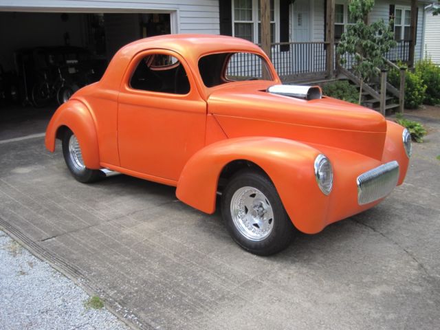 1941 Willys blown supercharged pro street gasser hot rod car SBC blower project 1941 Willys 439