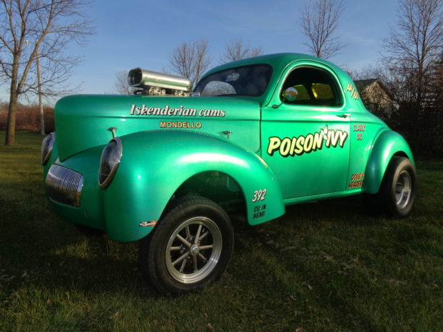 1941 Willys Coupe Gasser, Green, Hemi, Poison Ivy 1941 Willys Gasser 2 Door Coupe