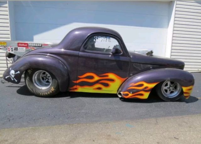 1941 Willys drag car 462 BBC ALKY INJECTED RAT tube chassis 1941 Willys Americar