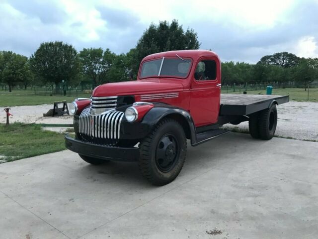 1942 Chevrolet 1-1/2 Ton Pickup flat bed dual rear wheels restored 5 Miles Red T 1942 Chevrolet Other Pickups flat bed dual rear wheels restored