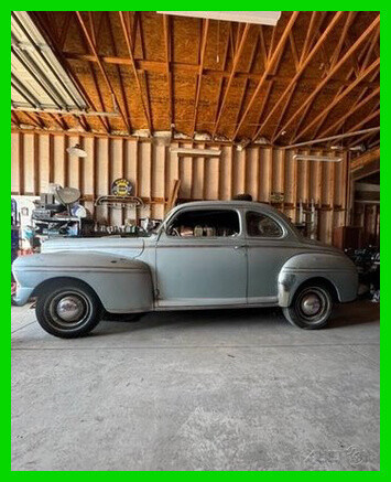 1942 Mercury Flat Top V8 Reupholstered Rear Seat Chrome Accents 1942 Mercury Coupe 2Dr