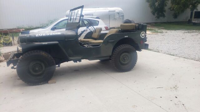 1944 Willys MB Convertible Green 4WD Manual 1944 Willys MB