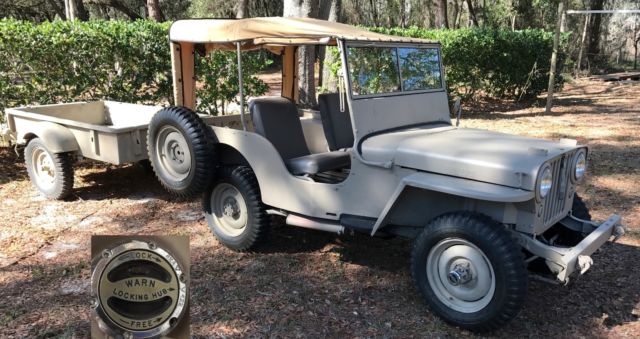 1945 Willys CJ2A (yes '45 cj) and 1948 David Bradley trailer 1945 Jeep CJ