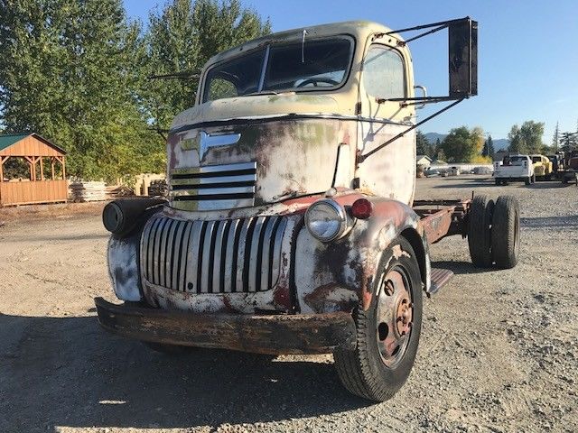1946 Chevrolet COE Truck Cab and Chassis Project Rat Rod Hauler Patina 1941 1942 1946 Chevrolet COE Cab and Chassis