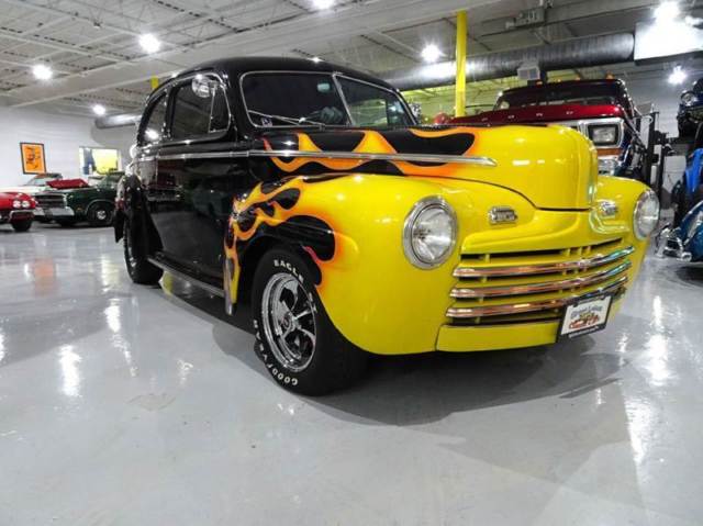1946 Ford Coupe Hot Rod V8 Auto Leather Flame Paint Low Reserve 1946 Ford Coupe Hot Rod