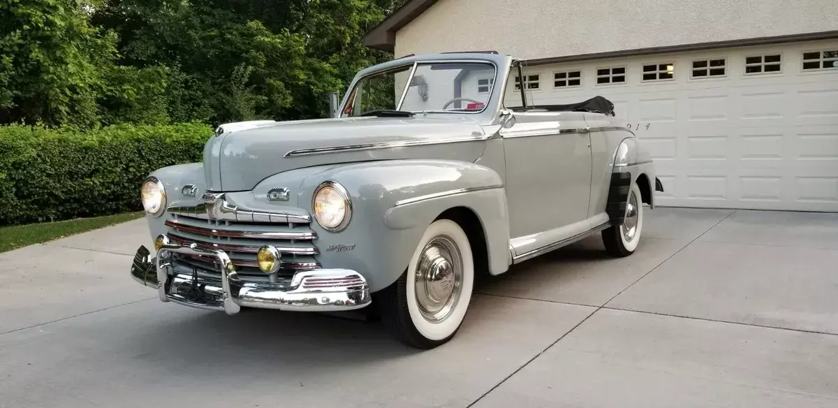 1946 Ford Super Deluxe Convertible Grey RWD Manual Convertible 1946 Ford Super Deluxe Convertible
