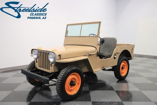 1946 Willys CJ2A 17 Miles Tan Jeep 134 CI 3 Speed Manual 1946 Willys CJ2A --