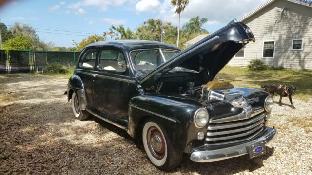 1947 Ford Super Deluxe 2 Dr Sedan V8 Dual Exhaust 12V New Custom Interior 1940 1947 Ford 2 Dr Super Deluxe Sedan Custom Flathead V8 Dual Exhaust