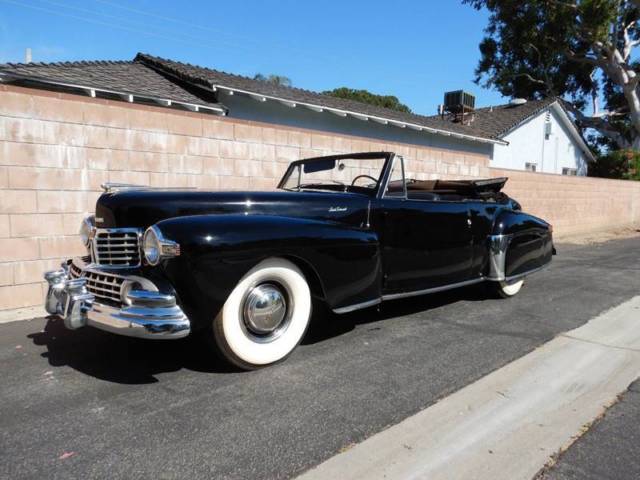1947 Lincoln Continental Convertible Manual RWD V8 4.8L Gasoline 1947 Lincoln Continental Convertible