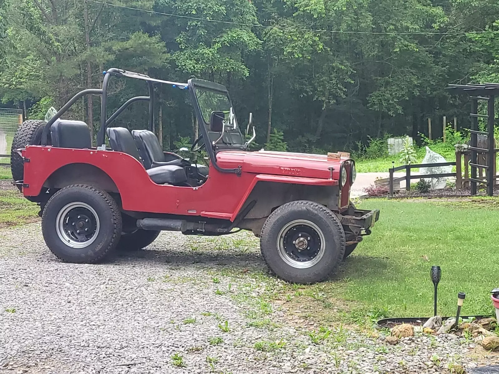 1947 Willys CJ-2A SUV Red 1947 Willys CJ-2A