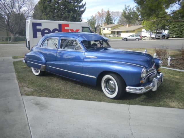 1948 BUICK SUPER-8 4 DOOR SEDAN!BLUE,RUNS GOOD MUST SEE TO APPRECIATE! BEAUTIFUL 1948 Buick SUPER 8 STAINLESS STEEL