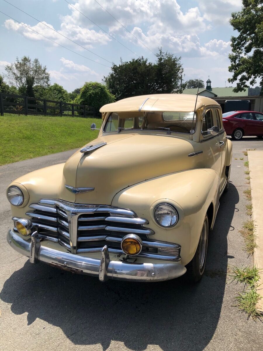 1948 Chevrolet Fleetmaster Sedan Yellow RWD Manual 1948 Chevrolet Fleetmaster