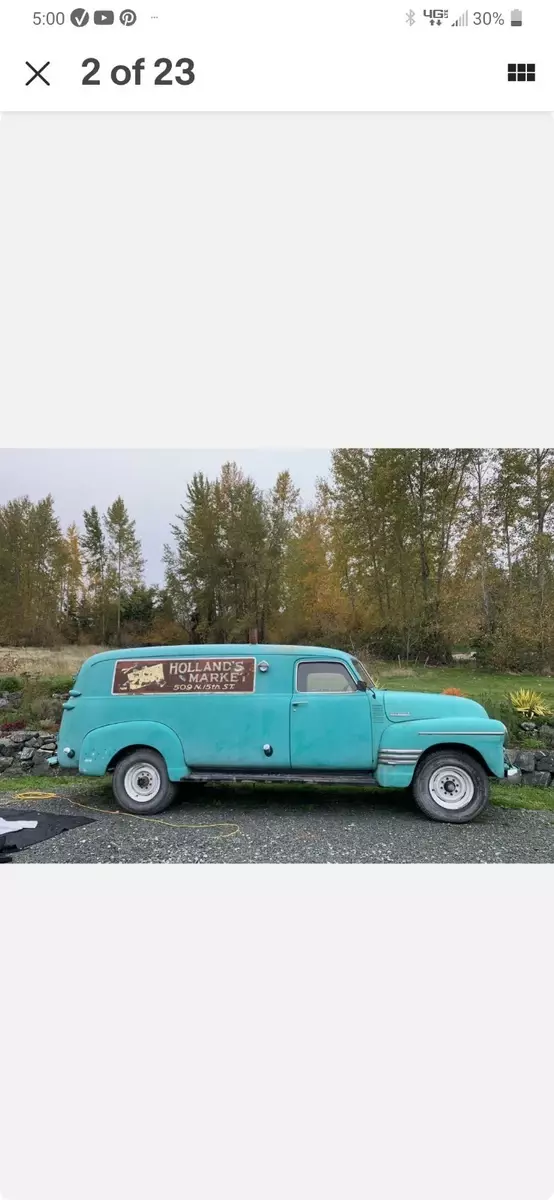 1948 Chevy Thriftmaster panel van in excellent solid condition. 1948 Chevrolet Suburban