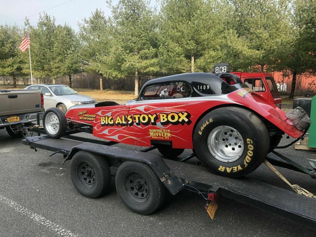 1948 Fiat Topolino Supercar Red RWD Automatic 1948 Fiat Topolino Hot Rod Rat Rod Drag car Altered Roller No Motor