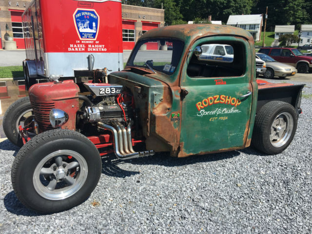 1948 Ford F1 Rat Hot Street Rod 4 Speed Custom 283 CHEVY SBC LOOK Pickup Truck 1948 Ford F1 4 Speed 283 v8 Hot Rat Rod Pickup Truck