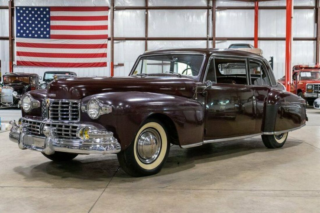 1948 Lincoln Continental 93978 Miles Burgundy Coupe V12 Manual 1948 Lincoln Continental