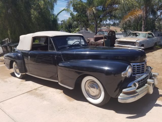 1948 Lincoln Continental Convertible, V-12, CA black pates,very original, RARE 1948 Lincoln Continental Cabriolet