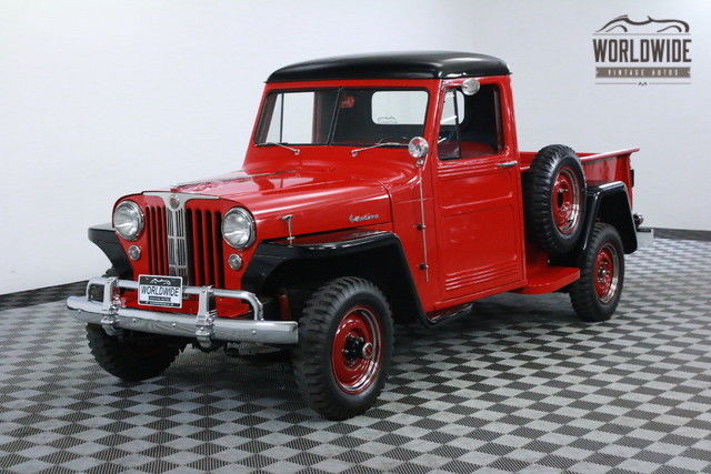 1948 Red RESTORED HEAVILY FACTORY OPTIONED SHOW OR GO! 1948 Willys PICKUP RESTORED HEAVILY FACTORY OPTIONED SHOW OR GO
