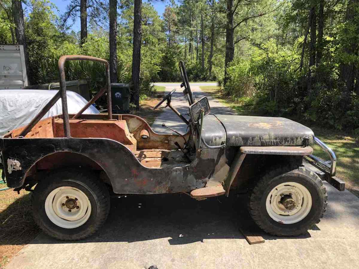 1948 Willys CJ-2A Black 4WD Manual 1948 Willys CJ-2A