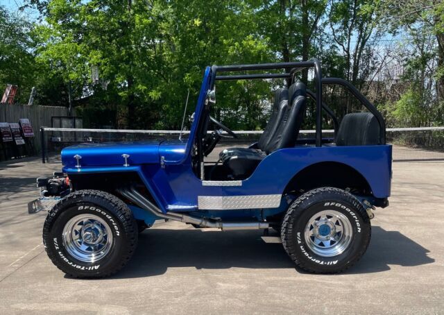 1948 Willys CJ-2A SUV Blue 4WD Manual 1948 Willys CJ-2A
