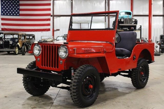 1948 Willys Jeep CJ-2A 495 Miles Red Jeep 2.2L I4 Manual 1948 Willys Jeep CJ-2A --