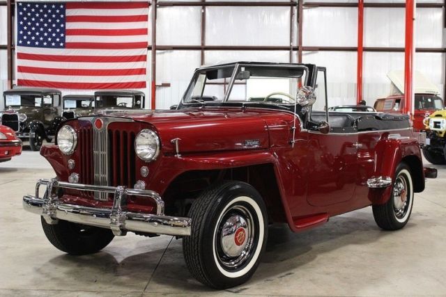 1948 Willys Jeepster 60002 Miles Inferno Red Coupe 4 Cylinder 3 Speed Manual 1948 Willys Jeepster --