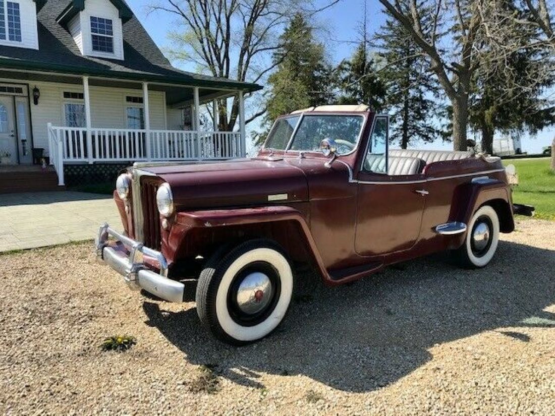 1948 Willys Jeepster convertible roadster overdrive side curtains 1949 1950 1951 1948 Willys Jeepster Convertible NO Reserve must see VIDEO