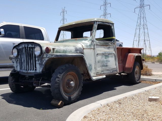 1948 WILLY'S OVERLAND PICKUP TRUCK, 4WD, BARN FIND, PARTIALLY RESTORED NR!! 1948 Willys PICKUP