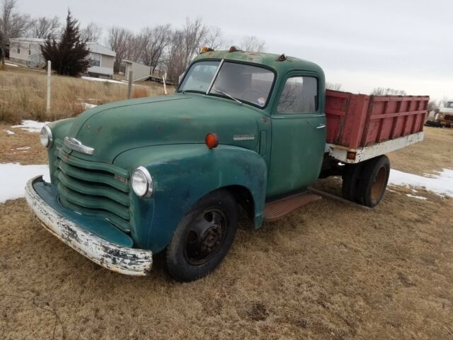 1949 CHEVROLET 1 1/2 TON FARM WORK SHOP CHEVY 49 50 51 52 53 48 47 AD PATINA OLD 1949 Chevrolet 1 1/2 TON DUMP WHEAT 6400 TRUCK DUALLY PROJECT KANSAS