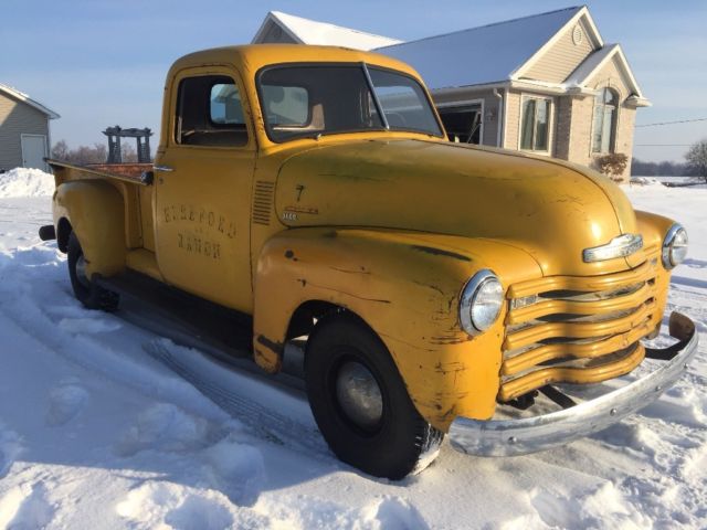1949 Chevrolet 3600 pick up truck 216 6cyl 4sp trans 62k miles nice patina 1949 Chevrolet Other Pickups