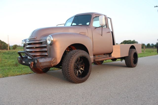1949 Chevy Hauler Flatbed Tow Rig Pig Pickup LS Powered Rat Hot Rod 4wd 6.0l 1949 Chevrolet Other Pickups