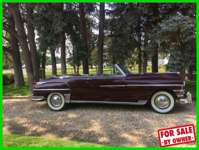 1949 Chrysler New Yorker Convertible Classic Show Car Manual Trans c68673 1949 Chrysler New Yorker Convertible Show Car W/ Straight 8 Spitfire Engine