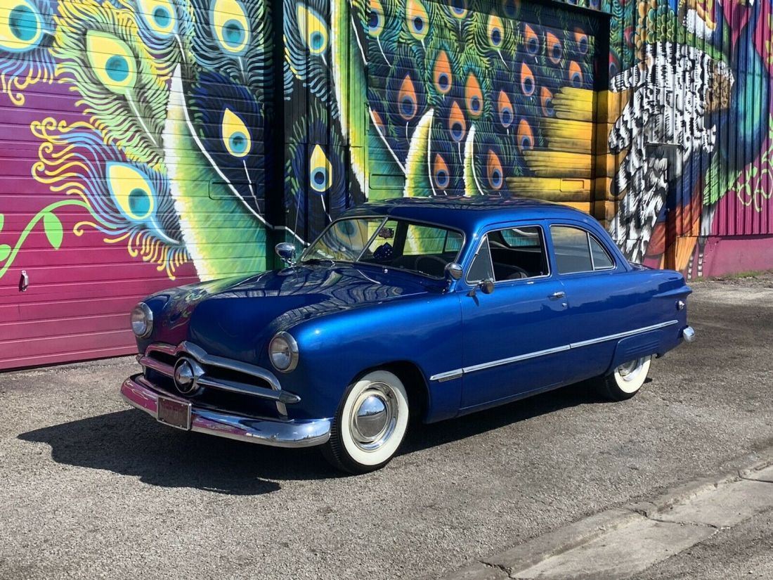 1949 Ford Custom Sedan Blue RWD Manual 1949 Ford Custom