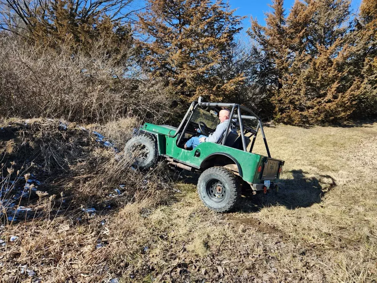1949 Willys CJ-3A Pickup Green 4WD Manual 1949 Willys CJ-3A