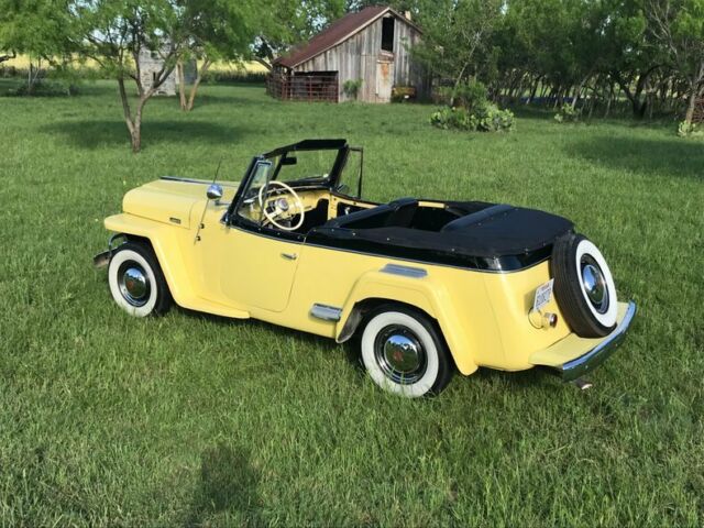 1949 Willys Jeepster Overlander 4 cyl 3sp with OD 8495 Miles Yellow Convertible 1949 Willys Jeepster Overlander 4 cyl 3sp with OD