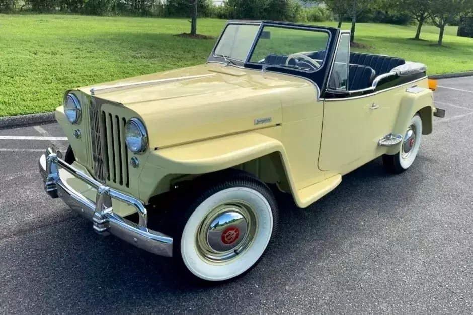 1949 Willys Overland Jeepster Yellow Convertible 134CI inline 4cyl 3 Speed Manu 1949 Willys Overland Jeepster