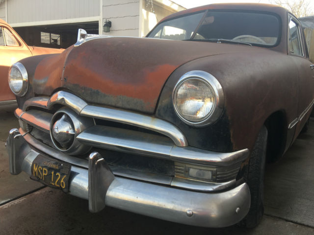 1950 Ford custom Deluxe 2 door sedan,rat rod,patina,classic,led sled,1949 1950 Ford custom deluxe