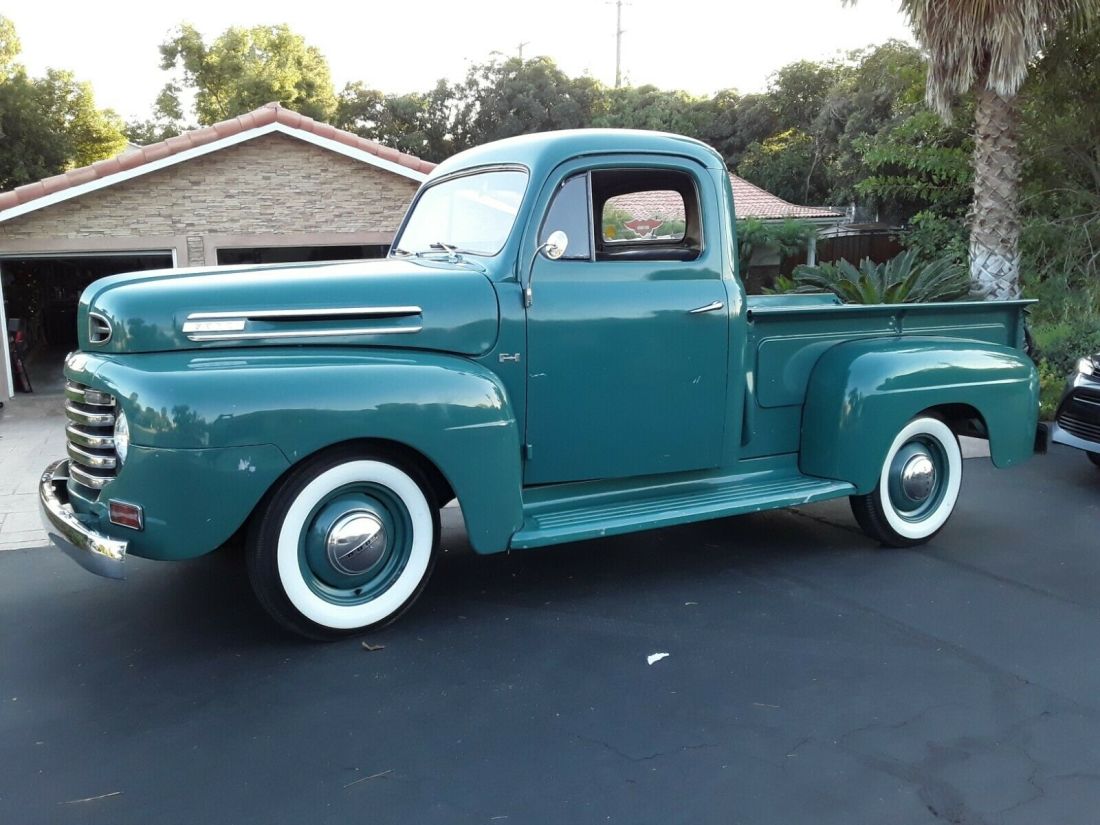 1950 FORD F-1 pick up, Green 1950 Ford F-100 Chrome