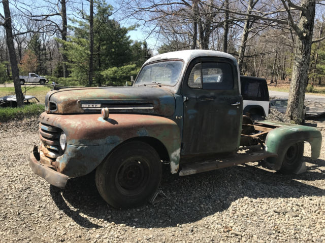 1950 FORD F2 F-2 RAT HOT ROD PICKUP FLATHEAD V8 STICK RUNS LONG BED LOOK RARE 1950 Ford Other Pickups F2 F-2 3/4 TON LONG BED TRUCK