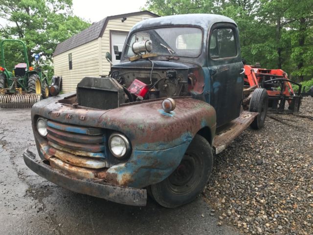 1950 FORD F2 RAT HOT ROD PICKUP FLATHEAD V8 4 SPEED STICK RUNS RARE LOOK NY 1950 Ford Other Pickups F2 TRUCK