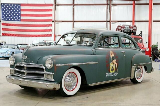 1950 Plymouth DeLuxe Custom 77958 Miles Green Coupe 218ci Inline-6 3-On The Tre 1950 Plymouth DeLuxe Custom --
