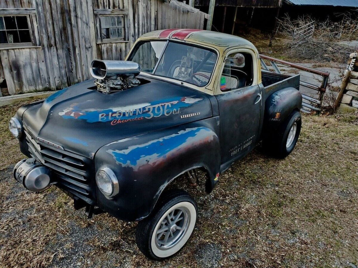 1950 Studebaker R54 Pick-up truck GASSER, 408 BBC with Blower, a 1of1! SEE VIDEO 1950 Studebaker R54 GASSER pickup, bbc 408 w/BLOWER, SEE VIDEO!