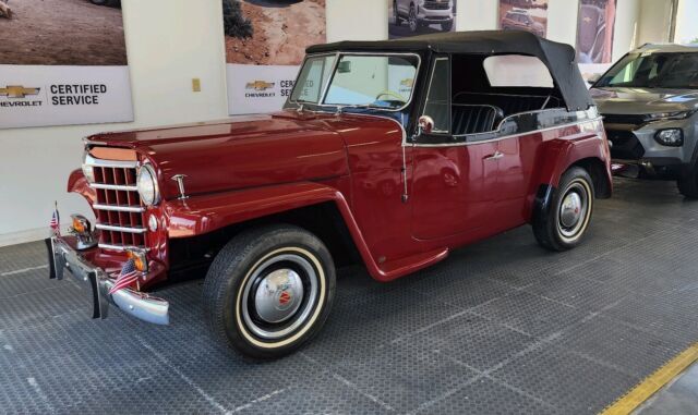 1950 Willys Jeepster Coupe Red RWD Automatic 1950 Willys Jeepster
